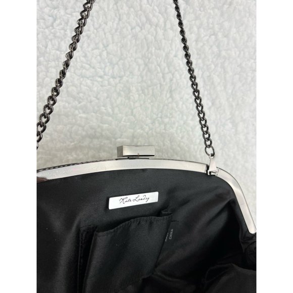 Kate Landry Womens Hand Bag Gold Brown Leopard Print Chain Clasp S - Picture 11 of 11